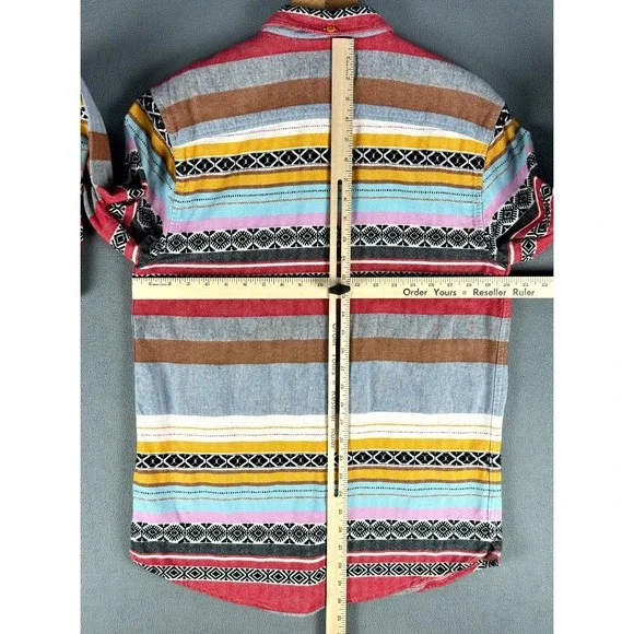 Scotch Soda Mens Large Red Colorful Special Delivery Aztec Navajo Western - Picture 5 of 8